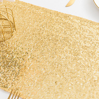Chemin de table à paillettes pour décoration de mariage, disponible en or champagne, bleu marine et autres couleurs au choix