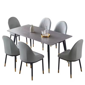 <span class=keywords><strong>โต๊ะ</strong></span>ทานข้าวหินอ่อนหินอ่อน6ตัวทรงสี่เหลี่ยมผืนผ้า<span class=keywords><strong>โต๊ะ</strong></span>รับประทานอาหารสุดหรูแบบนอร์ดิก - Product Image 1