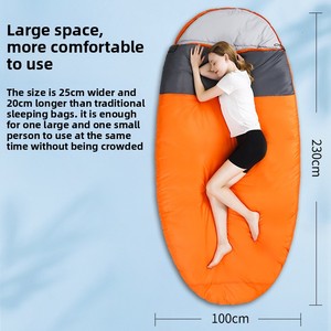 Saco de <span class=keywords><strong>Dormir</strong></span> RKS de 100 cm Tipo Sobre, Ancho, de Nailon, para Exteriores, para Adultos, Cálido, de Plumón y Algodón, para Acampar y Siesta en Interiores - Product Image 2