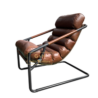 Canapé modulaire classique en cuir véritable capitonné à boutons, style industriel, pour la maison, le bureau, le salon et l'hôtel