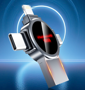 Hochwertiger 4-in-1 USB-Stick 1TB Typ C OTG Pen Drive mit Kreuzdesign LED-Licht Logo für Smartphone Android PC Laptop - Product Image 3