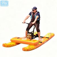 Vélo aquatique SUP à ponton stable et plat, monoplace, avec cadre en aluminium et tapis flottant avant, pour une utilisation rapide en station balnéaire, portable, de Chine Lumark