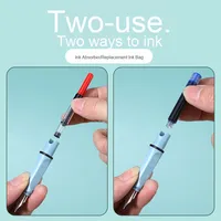 Stylo plume en plastique de luxe avec logo personnalisé, vente en gros, stylo d'écriture professionnel pour cadeau d'affaires et promotion, pointe de 0,38 mm et 0,5 mm