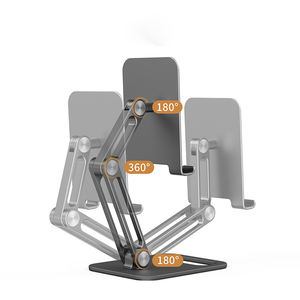 360 Degree Adjustable Height Universal Desk Stand Foldable Mobile Phone <strong>Holder</strong> for iPhone &amp; <strong>iPad</strong> Use <strong>on</strong> <strong>Bed</strong> - Product Image 2