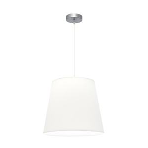 Lampada a sospensione da soffitto 1xE27 cromata e bianca, dimensioni 40x40 cm. Ideale per l'illuminazione decorativa in case e negozi. - Product Image 1