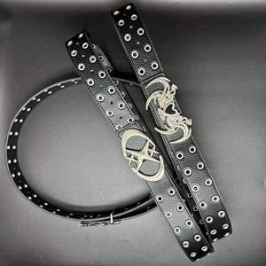 Ceinture en cuir PU pour hommes et femmes, style punk, boucle en alliage, vintage, gothique, Y2K, hip-hop, largeur 3,5 cm, longueur 110 cm - Product Image 2