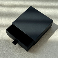 Boîte à bijoux de luxe de couleur unie avec tiroir coulissant, boîte cadeau pour boucles d'oreilles, bagues, bracelets, colliers, boîtes de rangement pour bijoux