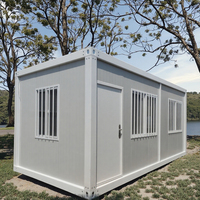 Maison mobile préfabriquée en acier moderne à double dôme de 40 pieds, logement en conteneur à structure plate, maisons mobiles fabriquées