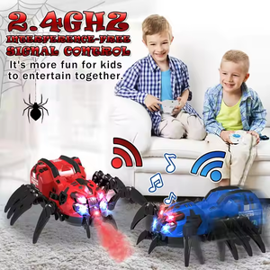 Tiktok Trending Toy 2,4 GHz RC Stunt Robot Toy Spray Halloween Realista Música Luces Control remoto Robot Spider para niños - Product Image 3