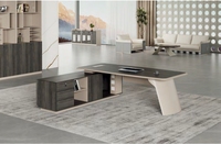 Meubles de luxe Design moderne en bois Mdf Table de bureau en forme de L pour la maison