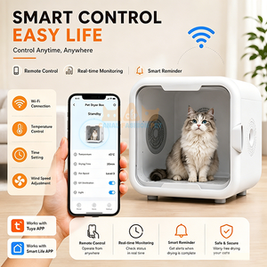Kotak Pengering Hewan Peliharaan Pintar Tuya APP 62L Ruang Luas 1000W 360 °   Kabinet Pengering Hewan Peliharaan dengan Motor DC Hemat Energi dan Aliran Udara Surround untuk Kucing dan Anjing Kecil - Product Image 1
