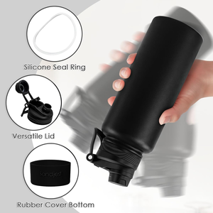 Custom Logo 32oz 18oz Double Wall Stainless Steel Tumbler Eco-friendly Gym Sports Water Bottle <b>2</b>-in-1 Straw Spout Lid - Product Image 3