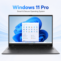 Ordinateur portable 15,6 pouces, écran FHD 16:9, Intel N5030, Windows 11 Pro, connectivité rapide et haute vitesse pour étudiants et professionnels