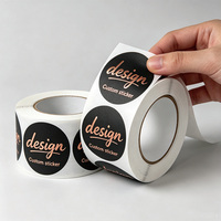 Étiquettes adhésives personnalisées en papier kraft rond et feuille d'or en rouleaux pour emballage cadeau, scellés en feuille d'or écologiques et recyclables