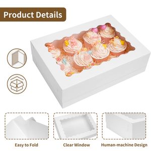 Wholesale Design Recyclable <strong>Bakery</strong> Pastry Dessert Display Food Grade Cake <strong>Box</strong> with Window - Product Image 3