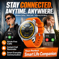 SENBONO MAX88 Große Smartwatch 470mAh Akku GPS & Kompass Kabelloses Telefonieren Fitness-Tracker Schlafmonitor Smartwatch für Männer