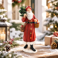 Figurine de Père Noël avec mini sapin de Noël et paniers, décoration de table pour la maison, 39 cm avec sapin de Noël
