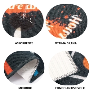 Set di 2 tappetini da cucina antiscivolo 40x60 cm, spessore 7 mm, morbidi e assorbenti, in poliestere con retro in lattice - Product Image 3