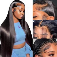 Prothèse capillaire frontale complète 13x6 en cheveux naturels bruts haute définition, Remy du Vietnam, épaisseur 250, sans adhésif, soyeuse, unité capillaire en cheveux vierges brésiliens