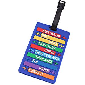 Custom 3D Logo <b>Silicon</b> Suitcase Identifier Sublimation Letter Soft <b>Silicon</b> <b>Rubber</b> PVC Luggage Tags - Product Image 3