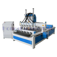 4 Axes 4 6 8 Têtes Multi Head Rotary Cnc Router Pour Meubles Jambes Sofa Pieds Statue 3D Relief Cnc Carving Machine