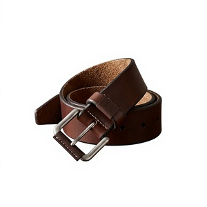 Cinturón Casual BS INTERNATIONAL de Cuero Vacuno Marrón con Hebilla de Calavera de Acero, Impresión por Transferencia de Calor, Logotipo Personalizado Vintage, Impermeable - Product Image 6