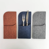 Style nordique feutre porte-couverts Table à manger ustensile poche à la main porte-vaisselle 3 pièces