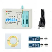 Programmateur USB SPI CH554T XP866 avec 2 adaptateurs, prend en charge les puces EEPROM Flash Bios 24 25 93 95, meilleur que l'EZP2019, dernière mise à niveau.
