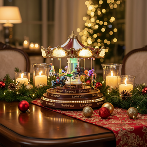 संगीत कारौसेल नए आगमन क्रिसमस उपहार संगीत बॉक्स 2025 ब्लूटूथ फ़ंक्शन के साथ क्रिसमस सजावट - Product Image 1