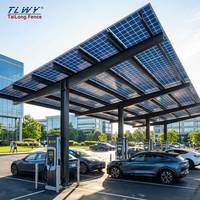 Design Moderno, Facile Installazione, Tettoia per Auto in Acciaio, Struttura Solare, Garage in Acciaio Strutturale con Sistema di Carport Alimentato a Energia Solare