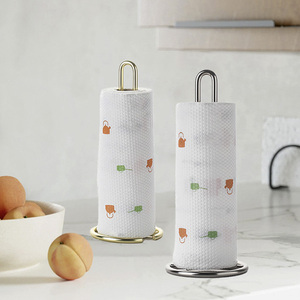 Support de papier toilette et essuie-tout doré, nouveau style, personnalisé pour la vente en gros, pour rouleaux de cuisine et de toilette - Product Image 3