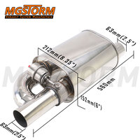 Soupape d'échappement Valvetronic en acier inoxydable, entrée/sortie 63 mm, corps 212x152 mm, longueur 560 mm, 2 silencieux, 1 contrôleur