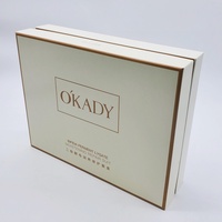 Boîte de rangement pour maquillage élégante et écologique en carton rigide blanc, personnalisable avec logo, fermeture magnétique, pour cosmétiques et soins de la peau