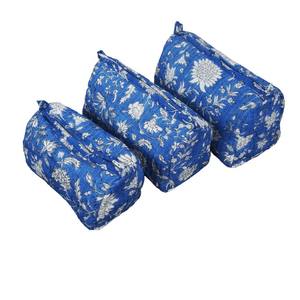 Bolsas de Cosméticos de Algodón Estilo Bohemio, Ligeras, Estampadas a Mano, para Viaje, Uso en Interiores y Exteriores - Product Image 2