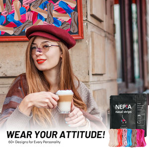 Tiras nasales de impresión transpirables sin medicamentos personalizadas OEM/ODM Material de seda de bambú para alergias - Product Image 2