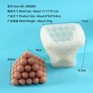 Molde <span class=keywords><strong>de</strong></span> silicona para velas DIY, pirámide personalizada, Serie <span class=keywords><strong>de</strong></span> cubos <span class=keywords><strong>de</strong></span> <span class=keywords><strong>Rubik</strong></span> <span class=keywords><strong>de</strong></span> varias formas - Product Image 2