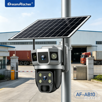 DREAMKACHER AF-AB10 Caméra WIFI 2,8 pouces Solaire 4G Double Source Lumineuse H.265 Affichage 2MP Double Objectif Utilisation Intérieure/Extérieure Cloud Bidirectionnelle