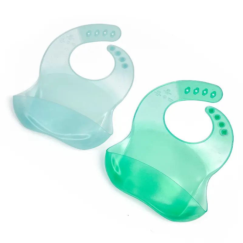 Nieuwe Product Siliconen Bib Oem Organische Bijtring Baby Bib Waterdichte Silicone Baby Bib Set