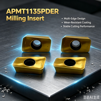 Plaquettes de fraisage carrées en carbure CVD DLT APMT1135PDER JF5320, lames indexables CNC, résistantes à l'usure, haute performance de coupe