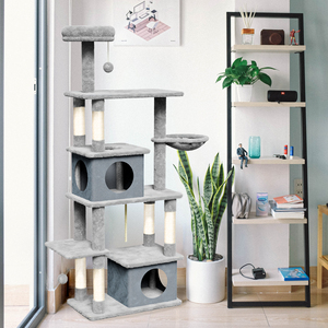 Modern Large 4-Level Cat Tree with Plush Climbing Frame Nest <b>Scratching</b> <b>Post</b> Multi-Level Design 10kg for Indoor Cats All Seasons - Product Image 6