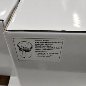 Nouveau Design IP65 3 gang 13A ROYAUME-UNI prise <span class=keywords><strong>de</strong></span> courant USB-C wifi maison intelligente bureau motorisé chargement sans fil prise <span class=keywords><strong>de</strong></span> tour avec LA lumière MENÉE - Product Image 6