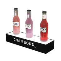 Support de présentation de vin moderne en perspex LED de haute qualité en gros, écologique, avec base pour bar