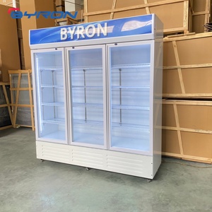 Réfrigérateur commercial vertical pour boissons, porte vitrée transparente, vitrine réfrigérée à refroidissement rapide pour bière et soda LC Uprigh - Product Image 2