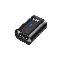 Adaptor Magnetik USB C Konektor Tipe C Adaptor Lurus 5Pin PD 120W Pengisian Cepat Transfer Data 480Mbps Kompatibel dengan Ponsel