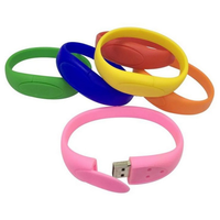 Gelang silikon massal, Flash Drive USB 2.0 16GB 32GB, gelang silikon murah, plastik PVC