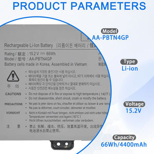 Batería de ordenador portátil de la serie 4ICP5/80/101 15,2 V 66Wh 4400mAh <span class=keywords><strong>para</strong></span> Samsung <span class=keywords><strong>Odyssey</strong></span> NP800G5H de la serie 12, 2, 2, 1, 2, 1, 2, 1, 2, 1, 2, 2, 1, 2, 1, 2, - Product Image 2