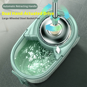 2025 Mới Dễ Dàng Làm Sạch Quay Lau Xô Giỏ Hàng Cho Hộ Gia Đình Sàn Làm Sạch Chất Lượng Cao Sợi Nhỏ <span class=keywords><strong>360</strong></span> Xoay Lau - Product Image 5