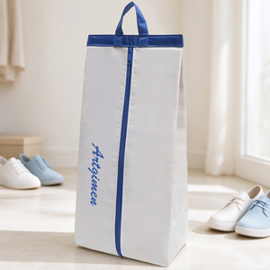 Sac de voyage pour <span class=keywords><strong>chaussures</strong></span> en polyester écologique pour valise, pochette à <span class=keywords><strong>chaussures</strong></span>, garde les vêtements propres, anti-poussière avec fermeture éclair, convient aux baskets et <span class=keywords><strong>chaussures</strong></span> plates, logo personnalisé - Product Image 3