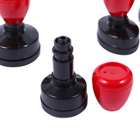 Y824 Ha Tampon de sceau circulaire ovale photosensible rouge et noir en gros avec tampon photosensible de 7 mm