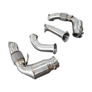 AKS Catted Downpipe für BMW M5 F90 M8 F92 F93 LCI Inc CS Ende 2021 Racing Downpipe - Product Image 1